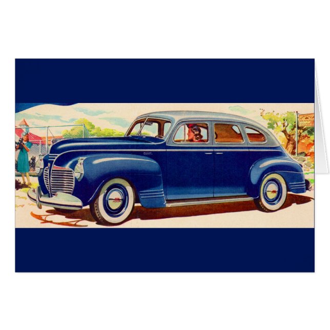 blue 1941 Plymouth (Front Horizontal)