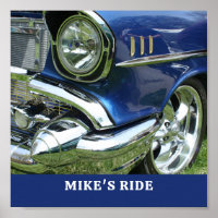 Blue 1957 Chevy, Name or Message, Your Photo