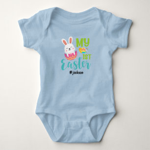 Blue 1st Easter Boy Baby Bodysuit
