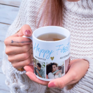 Blue 1st Mothers Day As Grandma 5 Photo Coffee Mug