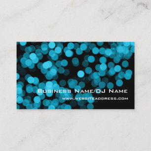 Blue 2 Party Lights (Music or DJ) Business Cards