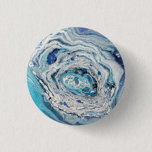 Blue 3 cm round badge