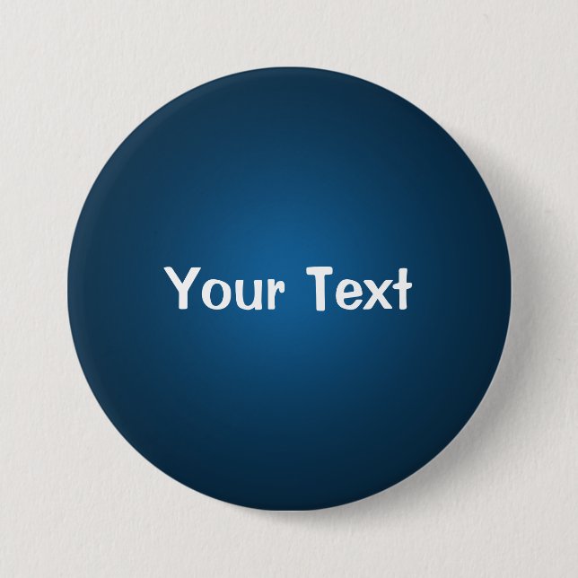 Blue 3" Custom Text Button Template (Front)