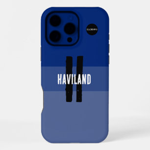 Blue 3 tone Personalised Cell Phone Case HAMbWG