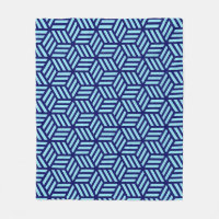 Blue 3D Boxe Geometric Nautical Orderly Pattern