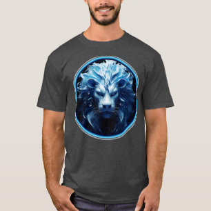 Blue 3D Lions Head T-Shirt