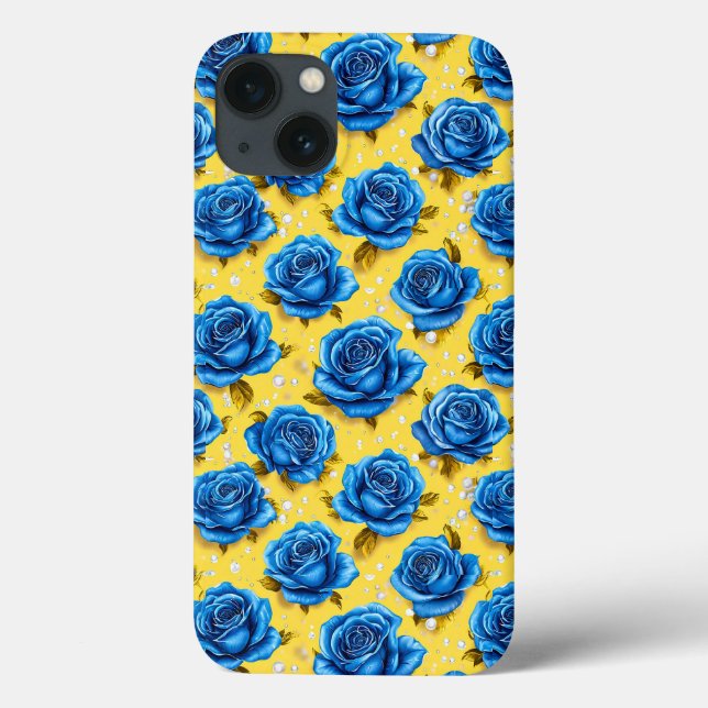 Blue 3d roses Case-Mate iPhone case (Back)