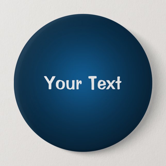 Blue 4" Custom Text Button Template (Front)
