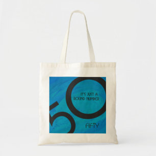 Blue 50 Decade Birthday Tote Bag