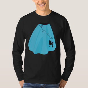 Blue 50s Poodle Skirt T-Shirt