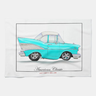 Blue 57 Chevy kitchen towel