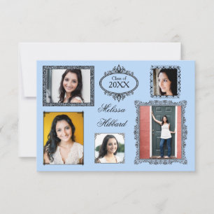 Blue 5 Frames/Photos - 3x5 Grad Announcement