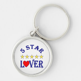 Blue 5 Star Lover Key Ring