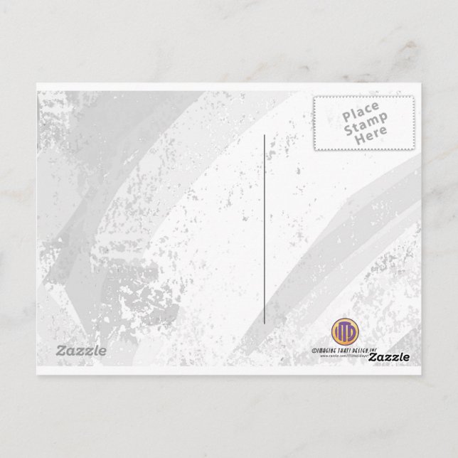 Blue 60 Decade Birthday Postcard (Back)