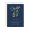 Blue 60th Birthday Gold Script 60