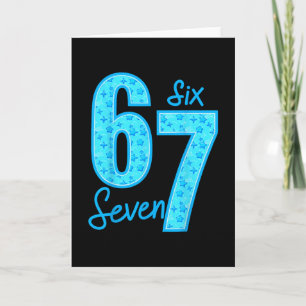 Blue 67 Funny Meme  Card