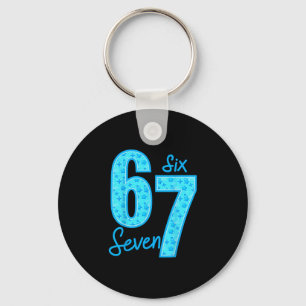 Blue 67 Funny Meme  Key Ring