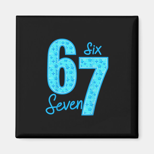 Blue 67 Funny Meme  Magnet (Front)