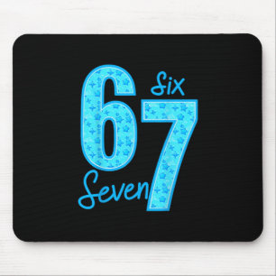 Blue 67 Funny Meme  Mouse Pad