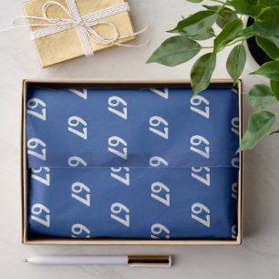 Blue 67 Meme Tissue Paper