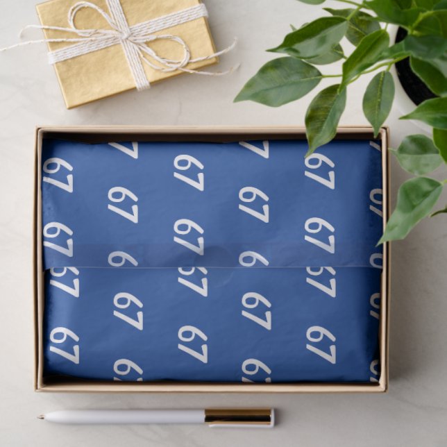 Blue 67 Meme  Tissue Paper (Gift)