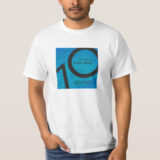 Blue 70 Decade Birthday T-Shirt (Front)