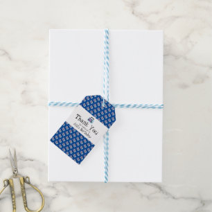 Blue 80s 90s Throw Back Music Classic Gift Tags