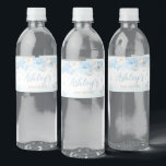 Blue A Little Snowflake Baby Shower  Water Bottle Label<br><div class="desc">Elevate your baby shower with our charming Boy Winter Baby Shower Bottle Label Printable. Adorned with adorable baby motifs,  these customisable labels add a touch of whimsy to your event. Personalise to create a delightful atmosphere that makes your refreshments as adorable as they are refreshing! 

BS523</div>
