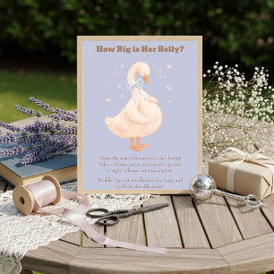 Blue A Silly Goose How Big Is Her Belly Invitation