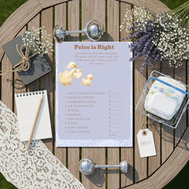 Blue A Silly Goose Price is Right Game card (Blue A Silly Goose Price is Right Game card)