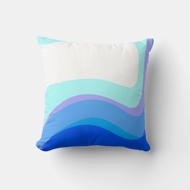 Blue Abstract 1112 Cushion (Front)