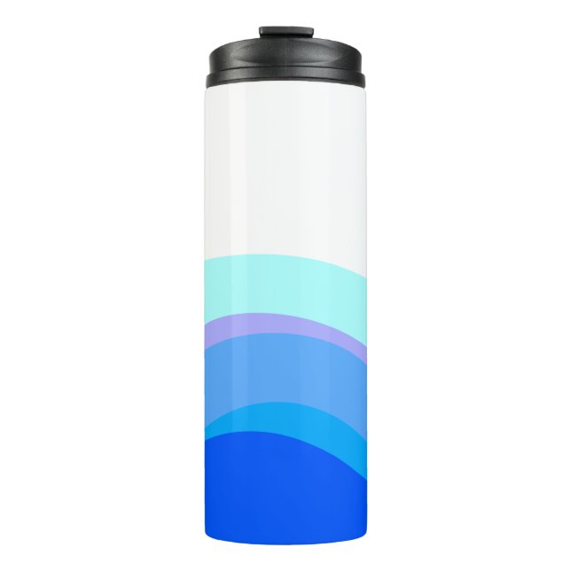 Blue Abstract 1112 Thermal Tumbler (Front)
