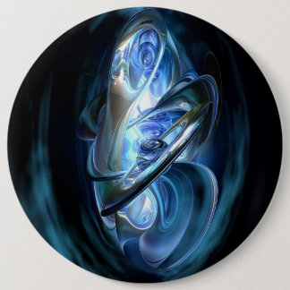 Blue Abstract 6 Cm Round Badge