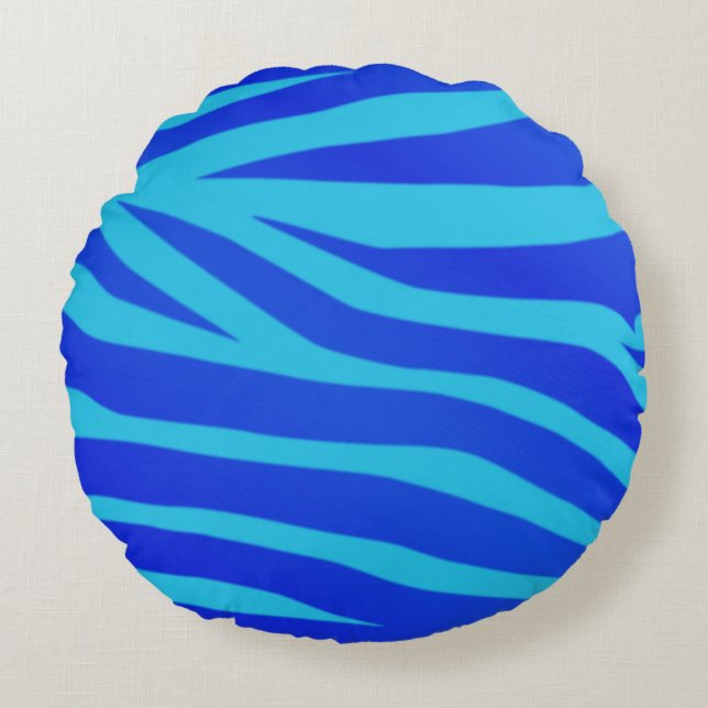 Blue Abstract acrylic painting Throw Pillow (Front)