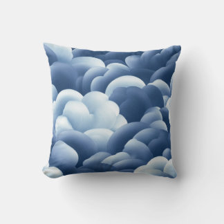 Blue abstract art cushion