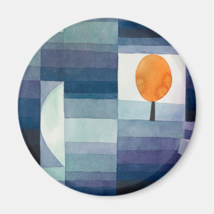 Blue Abstract Autumn Paul Klee Watercolor Magnet