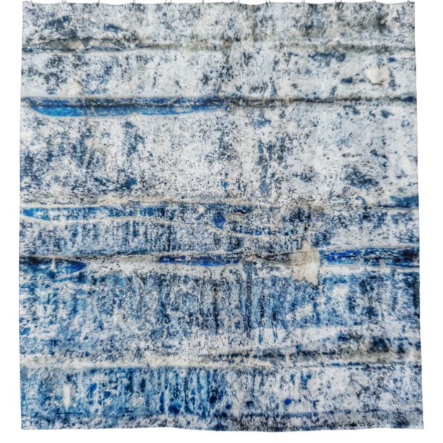 Blue abstract background design abstract, aged, an shower curtain (Front)