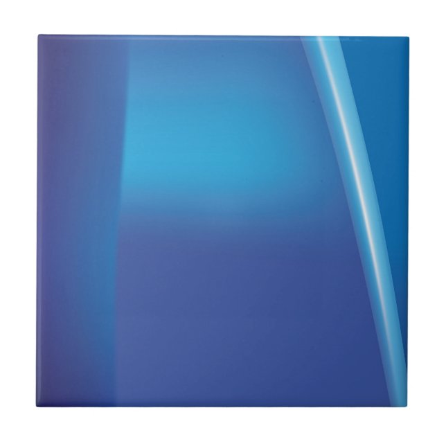 Blue Abstract Ceramic Tile (Front)