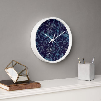Blue Abstract Clock