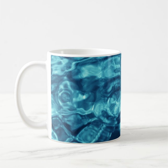Blue Abstract Coffee Mug (Left)