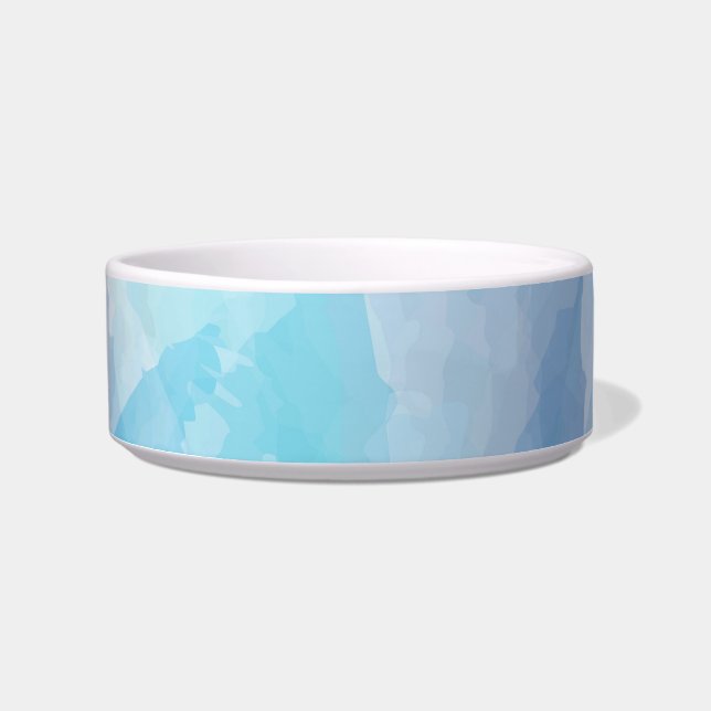 Blue, abstract, cool water colour brush stroke art bowl (Front)
