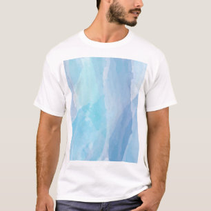 Blue, abstract, cool water colour brush stroke art T-Shirt