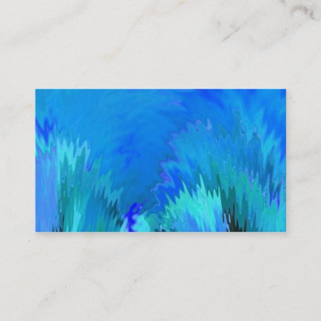 Blue Abstract Create Your Own Business Card (Front)