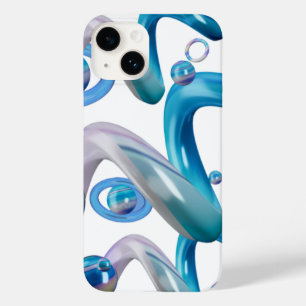 Blue Abstract Designs Mobile Lovers Case-Mate iPhone 14 Case