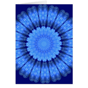 Blue abstract flower