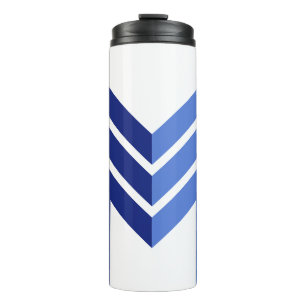 Blue Abstract Geometric M Thermal Tumbler
