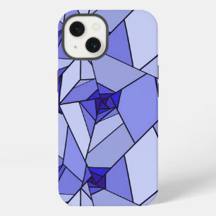 Blue Abstract Geometric Pattern iPhone 13 Case