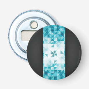 Blue Abstract Geometrical Background Template Bottle Opener