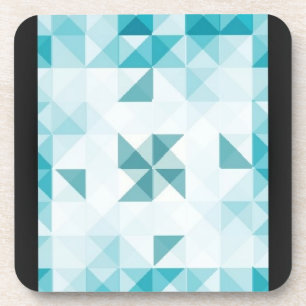 Blue Abstract Geometrical Background Template Coaster