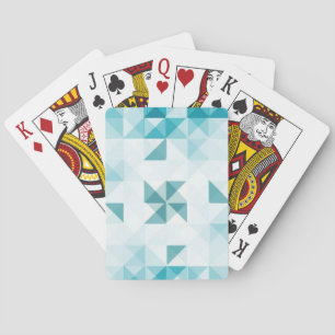 Blue Abstract Geometrical Background Template Playing Cards